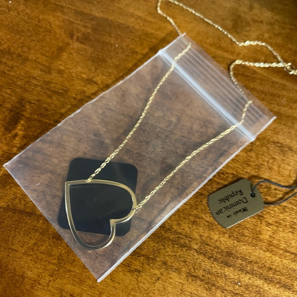 New Jennifer Zeuner 14k Gold Platec Sterling Silver Heart Marnie Necklace - Picture 3 of 5